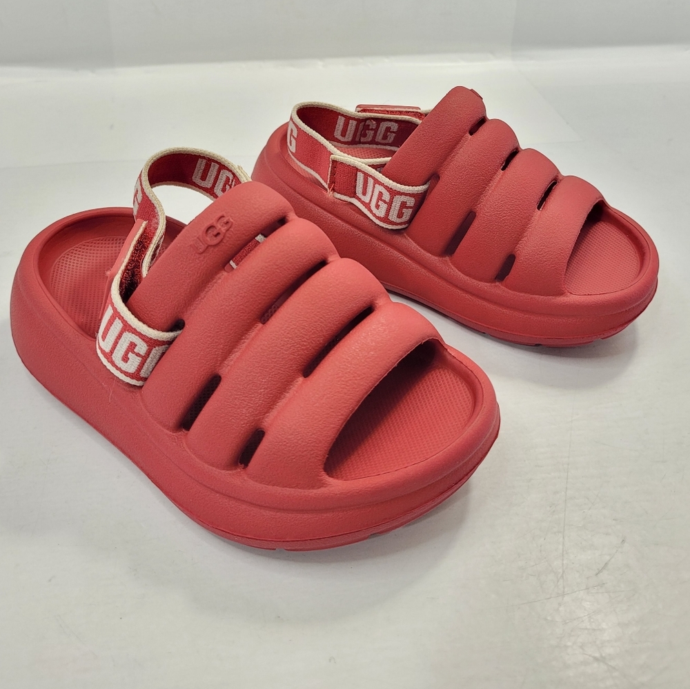UGG SPORT YEAH KIDS SANDAL SHOES TODDLER SIZE 7 RED - Picture 1 of 12